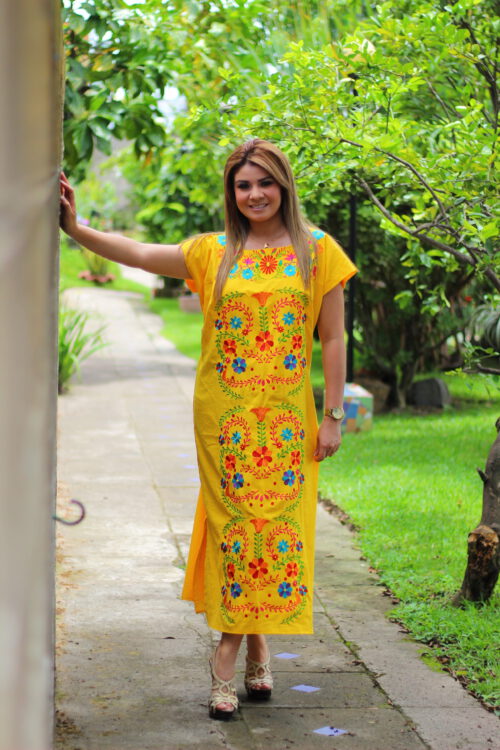 Vestido Bordado Tulipanes