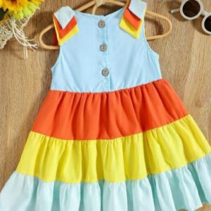 VESTIDO TRICOLOR NIÑA