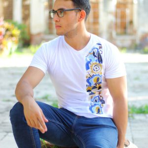 Camiseta Bordada Pueblos Vivos 2 Golden para Caballero