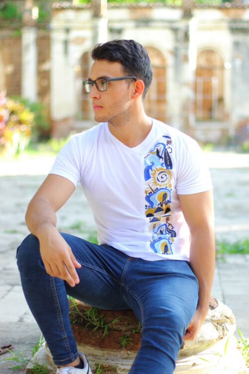 Camiseta Bordada Pueblos Vivos 2 Golden para Caballero