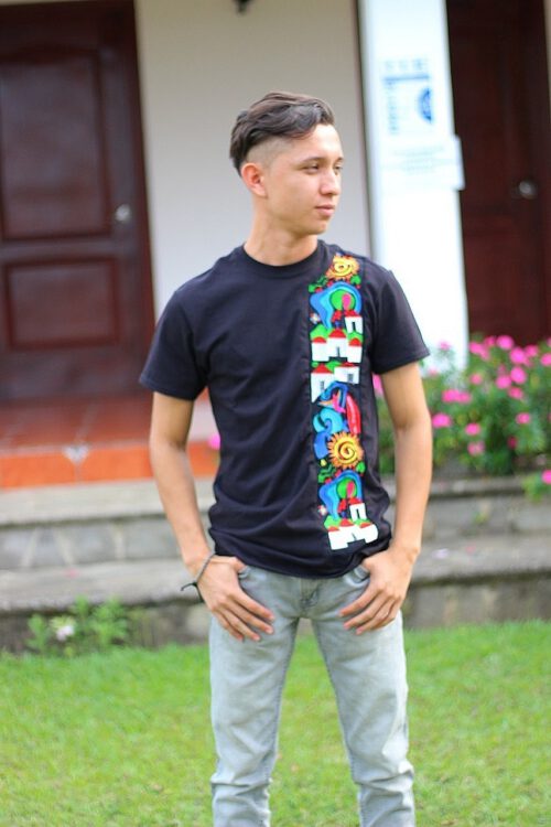Camiseta Bordada Pueblos Vivos 2 para Caballero