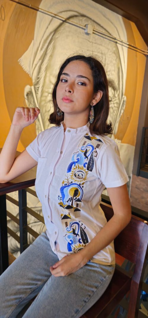 BLUSA CUELLO CHINO PUEBLOS VIVOS II